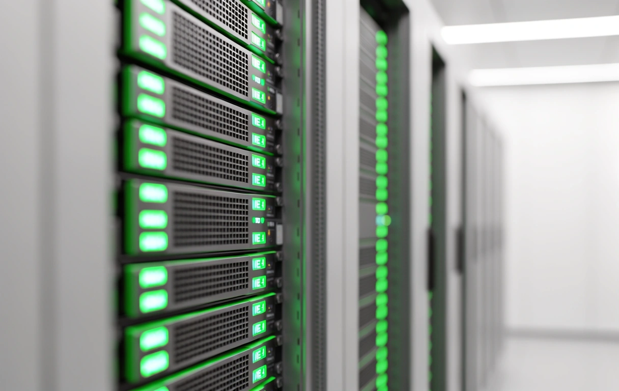 Server infrastructure representing data processing power.